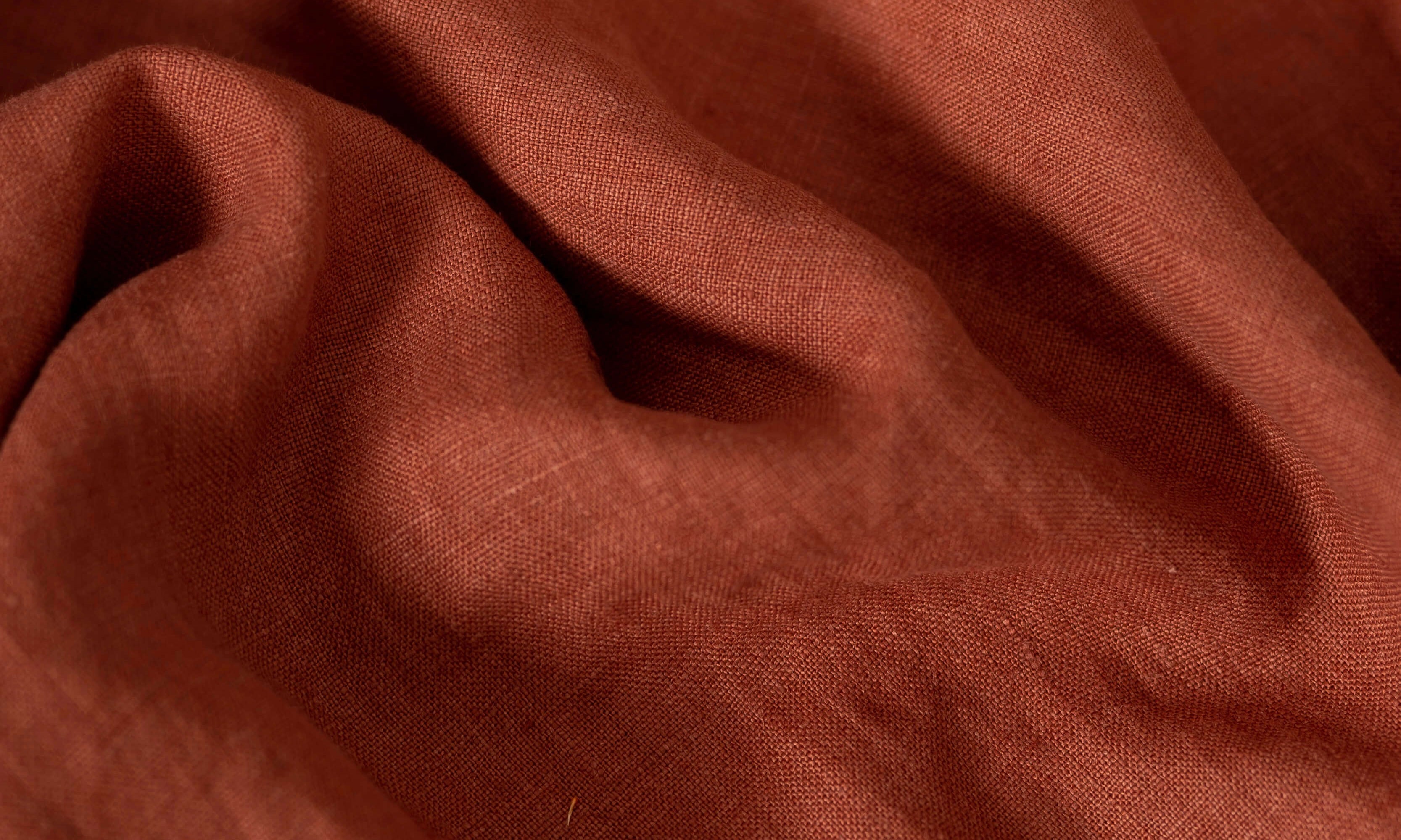 Orange linen fabrics by the metre collection