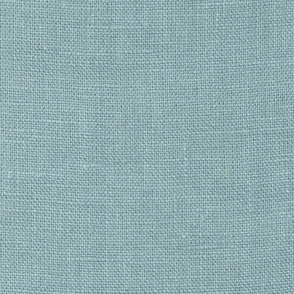 Washed Pure Dusty Turquoise Linen Fabric 205 g/m²