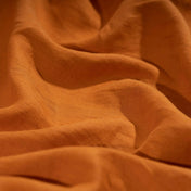 Washed Pure Pumpkin Orange Linen Fabric 205 g/m²
