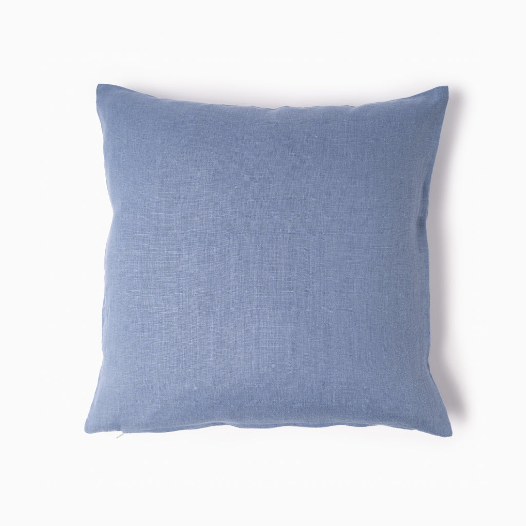 Washed Linen Dusty Blue Cushion Cover Wild Linens