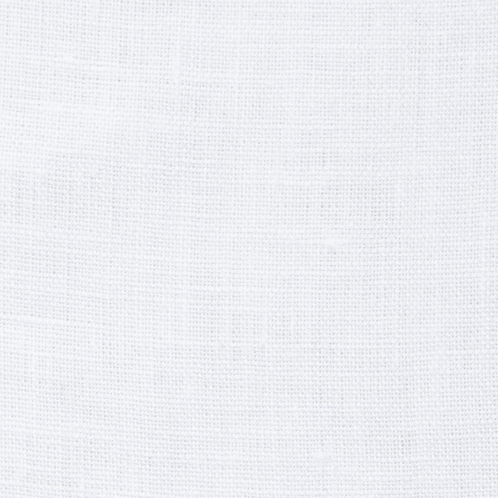Washed Pure Bright White Linen Fabric 205 g/m²