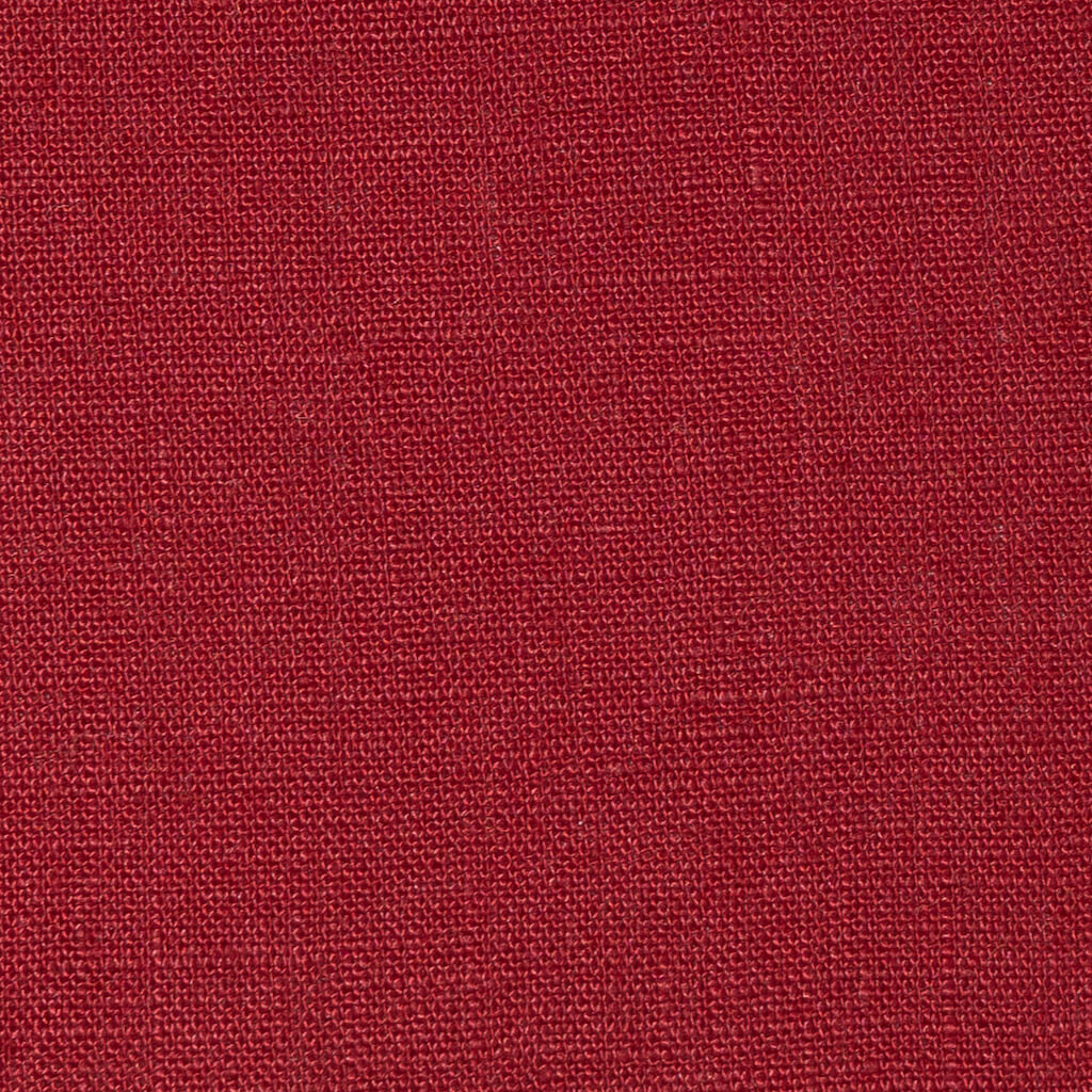 Berry red linen fabric swatch