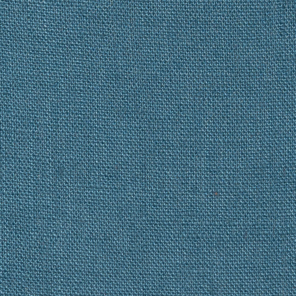 Washed Pure Turquoise Blue Linen Fabric 205 g/m²