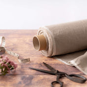 Washed Pure Natural Linen Fabric 200 g/m²