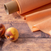 Washed Pure Peach Linen Fabric 205 g/m²