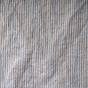 Washed Pure Blue Stripes Linen Fabric 205 g/m²
