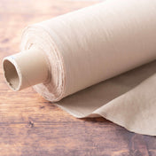 Washed Pure Oatmeal Linen Fabric 205 g/m²
