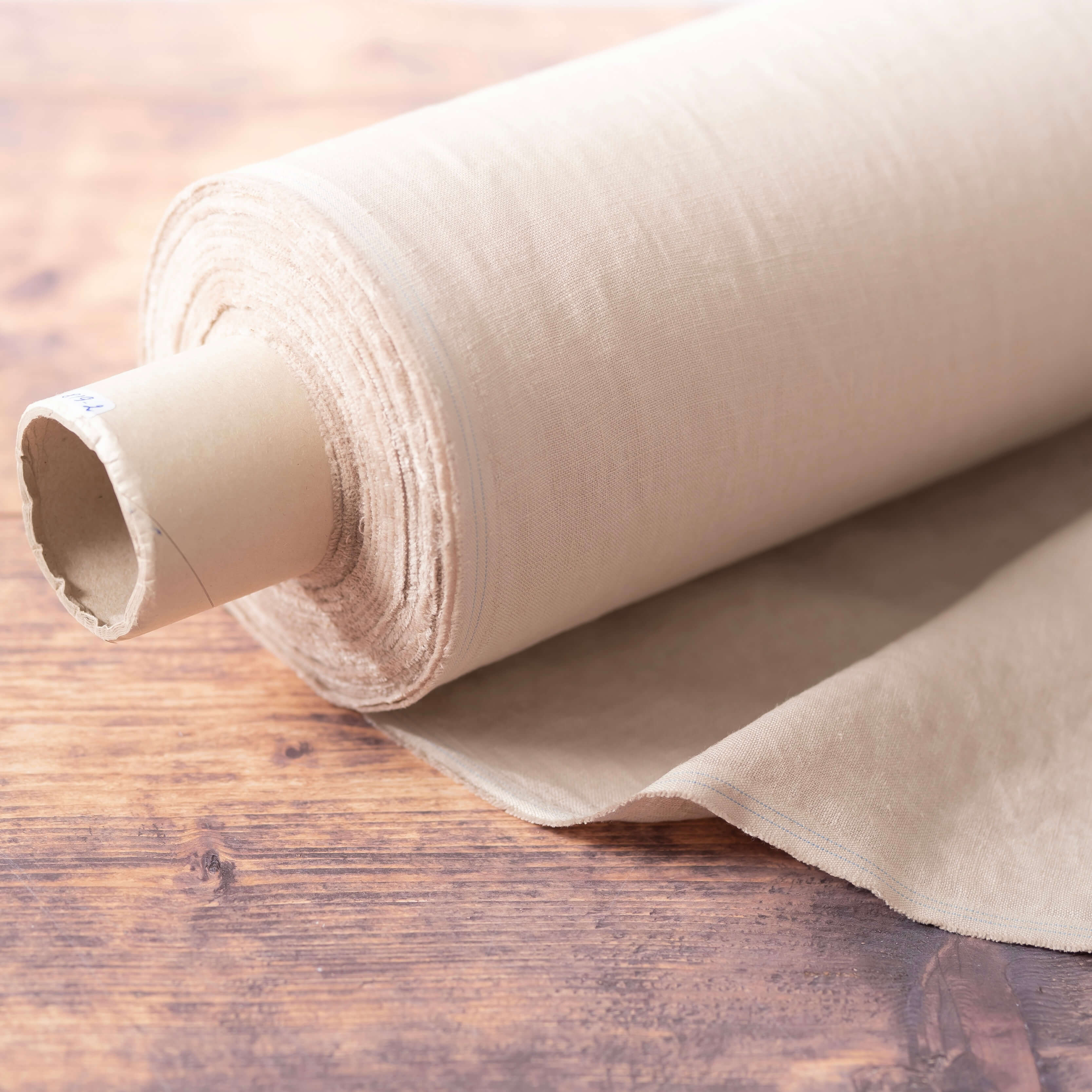 Washed Pure Oatmeal Linen Fabric 205 g/m²