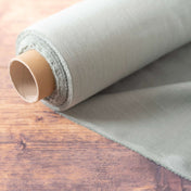 Washed Pure Dark Mint Green Linen Fabric 205 g/m²