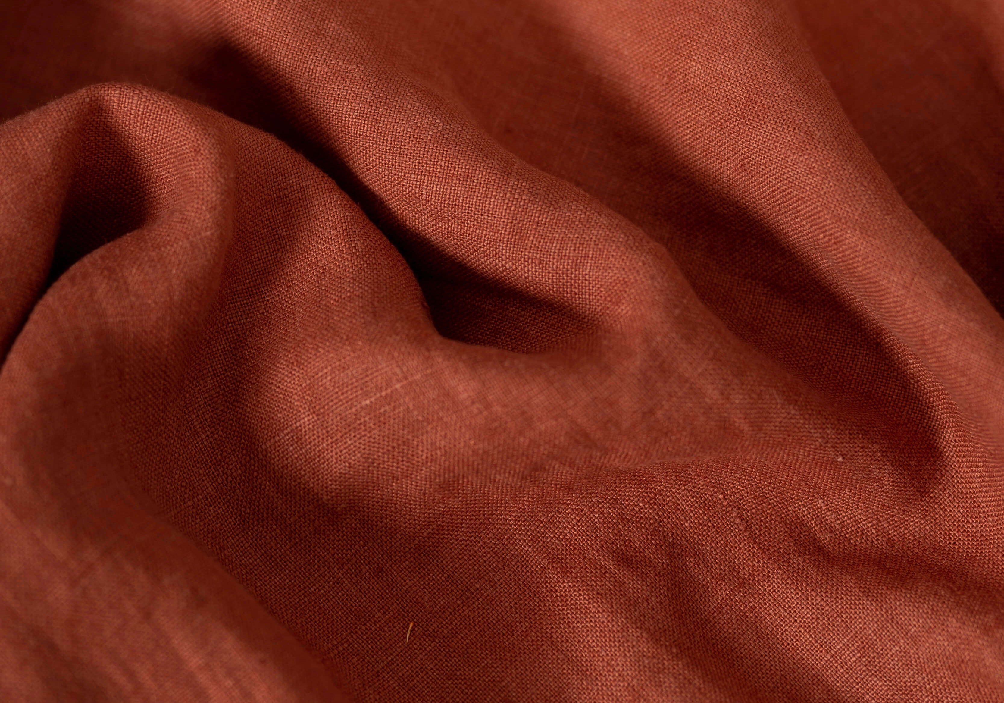 Orange linen fabrics by the metre collection