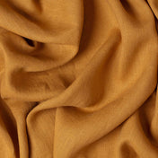 Washed Pure Caramel Linen Fabric 205 g/m²
