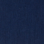 Washed Pure Dark Blue Linen Fabric 205 g/m²