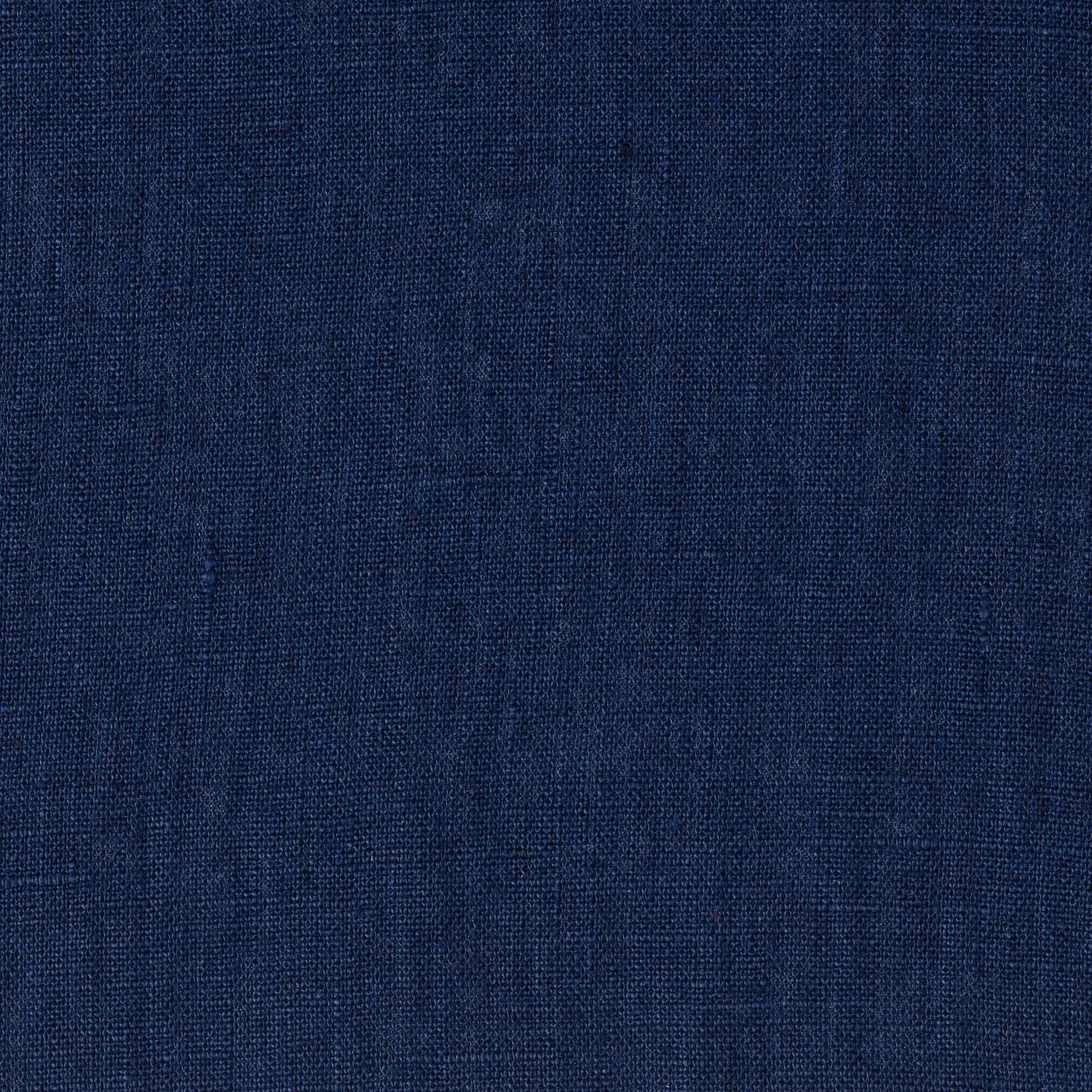 Washed Pure Dark Blue Linen Fabric 205 g/m²