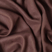 Washed Pure Dark Brown Linen Fabric 205 g/m²