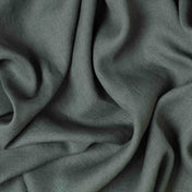 Washed Pure Dark Slate Green Linen Fabric 205 g/m²