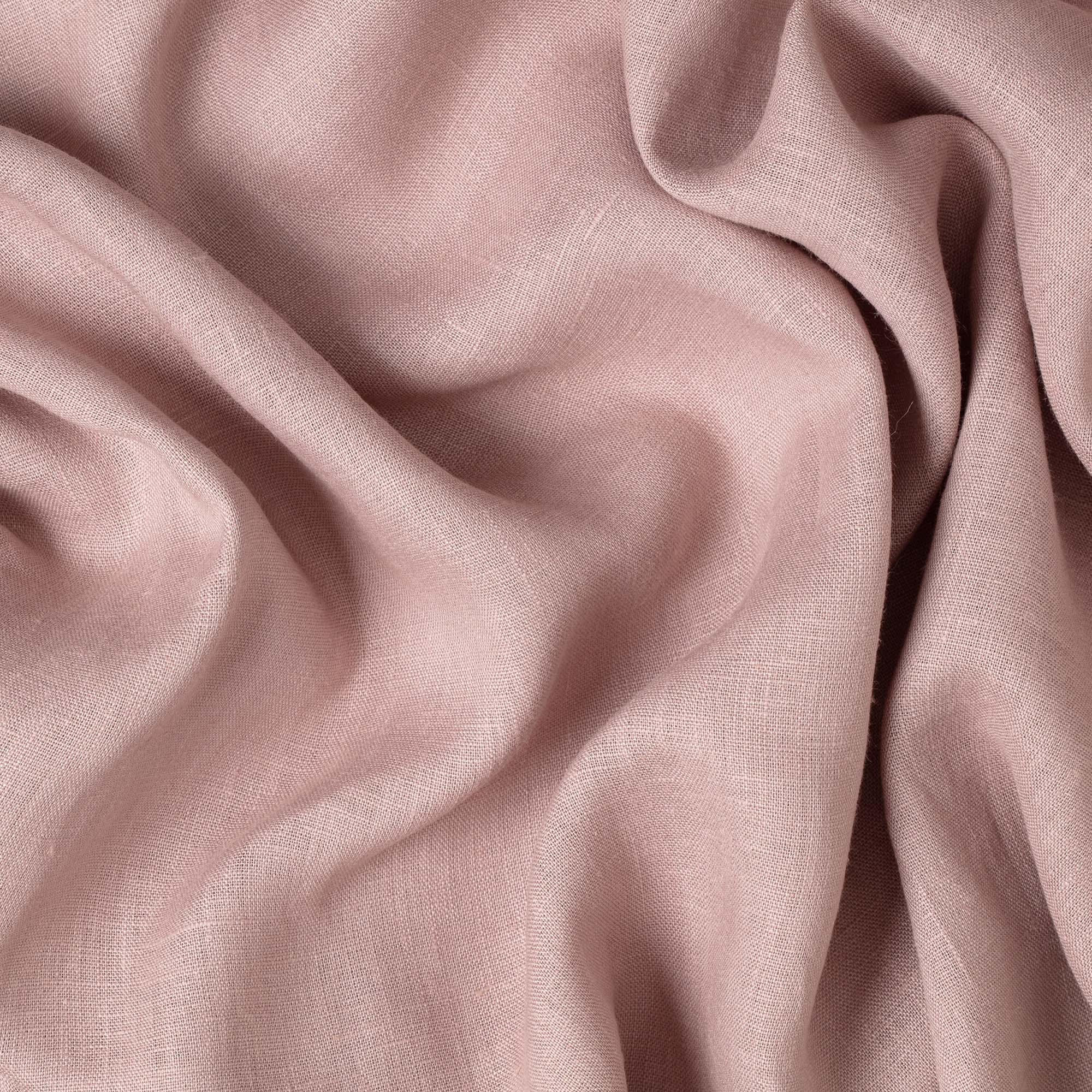 Washed Pure Dusty Lilac Linen Fabric 205 g/m²