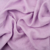 Washed Pure Light Lilac Linen Fabric 205 g/m²