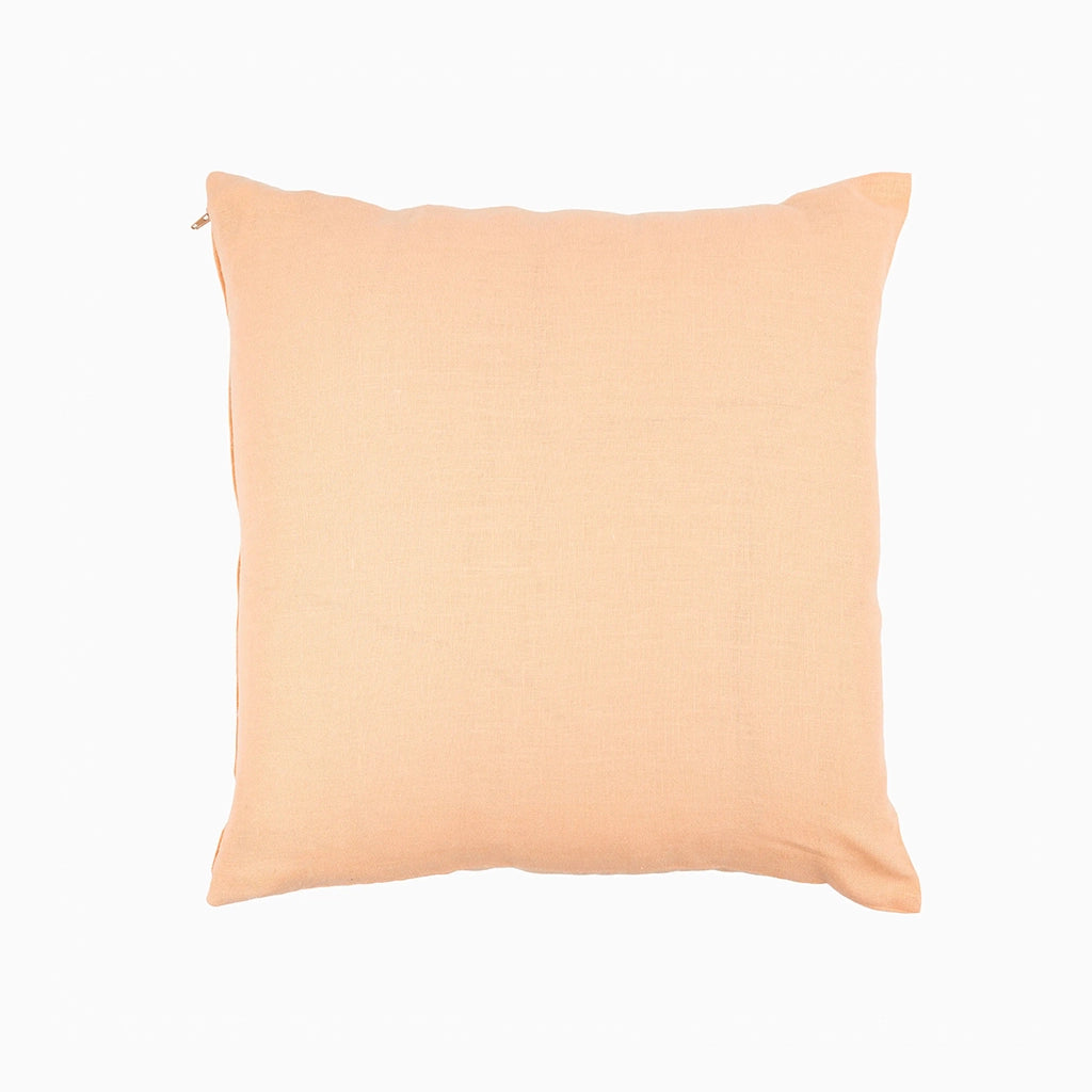 Peach Linen Cushion Cover
