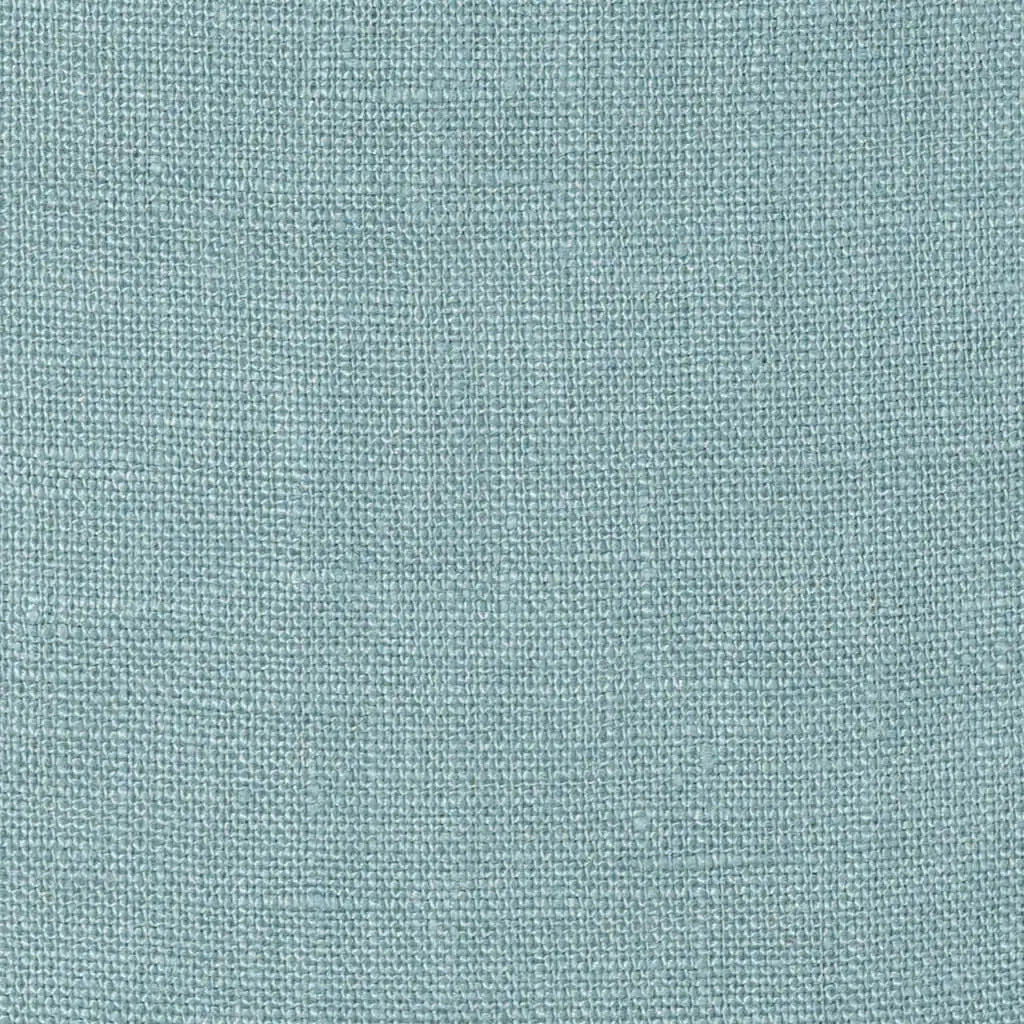 Washed Pure Dusty Turquoise Linen Fabric 205 g/m²