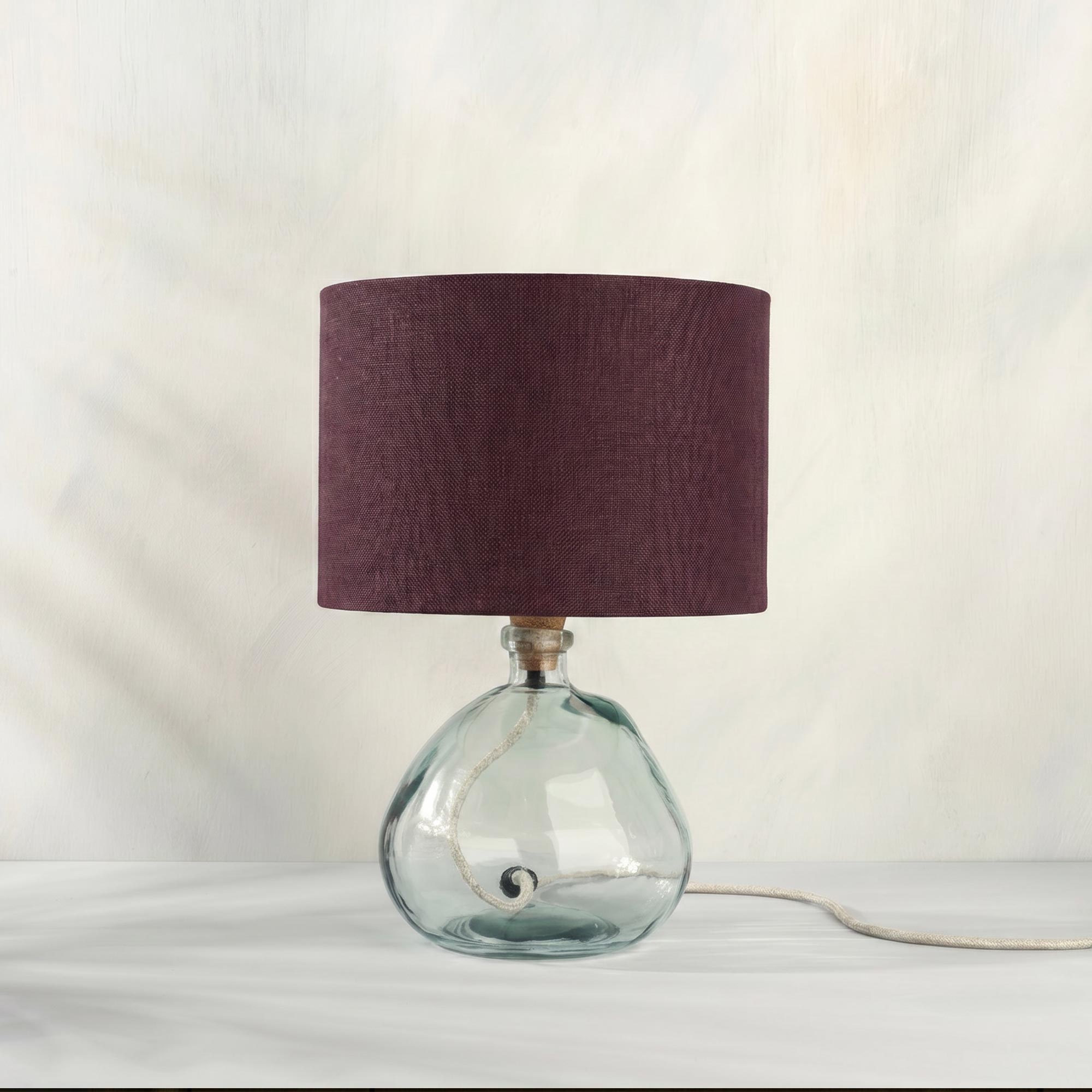 Dark Plum Linen Lampshade