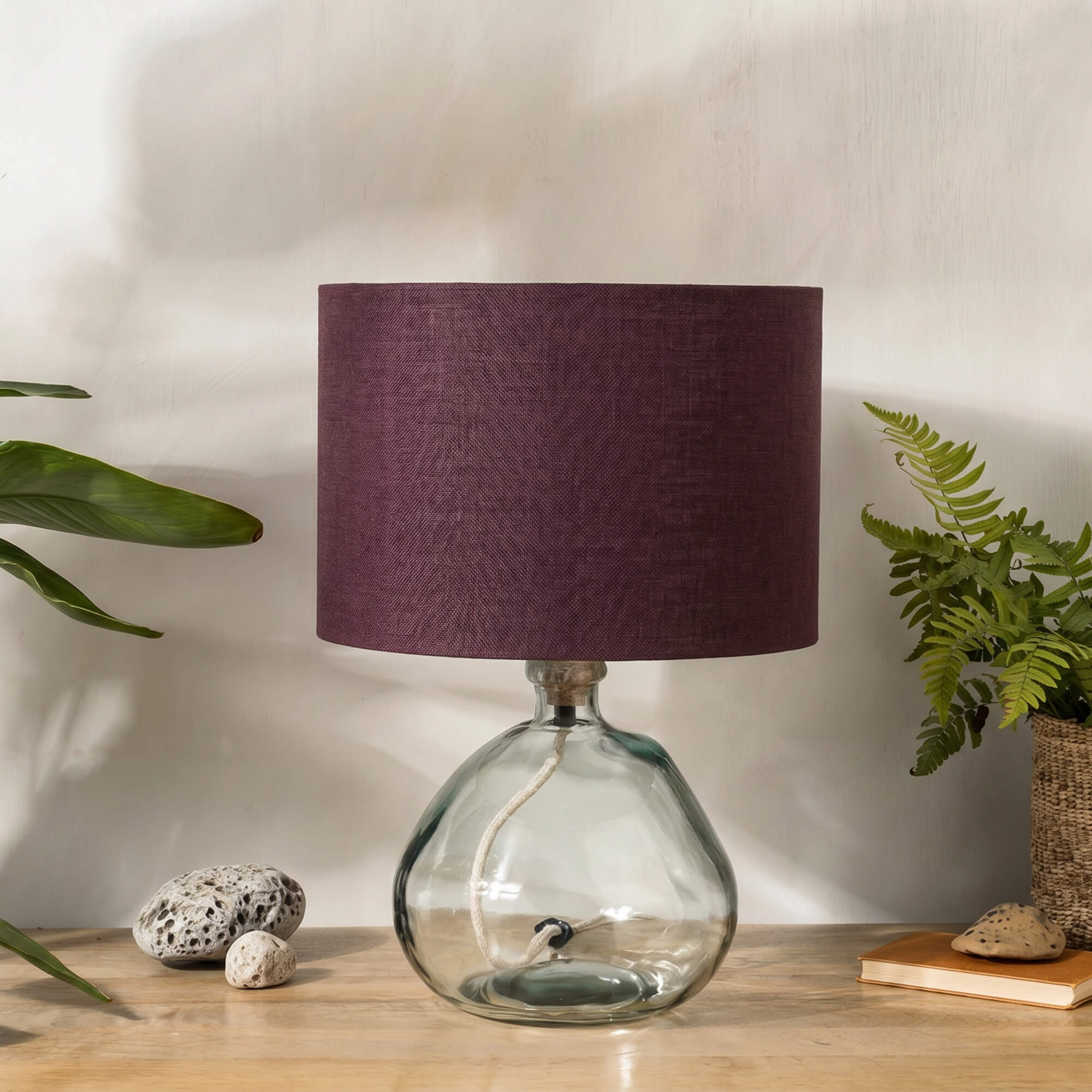 Dark Plum Linen Lampshade