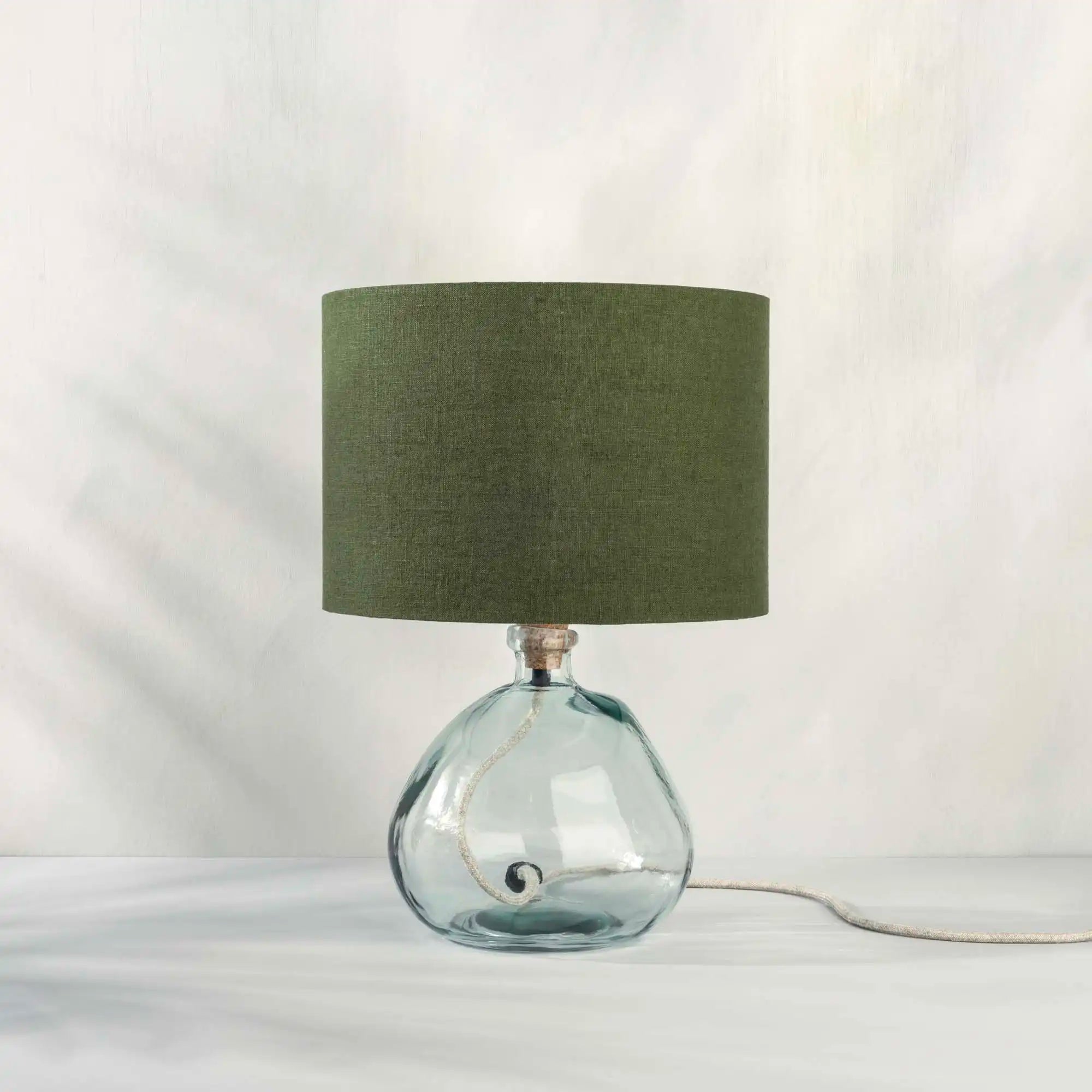 Avocado Green Linen Lampshade