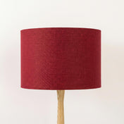 Berry Red Linen Lampshade