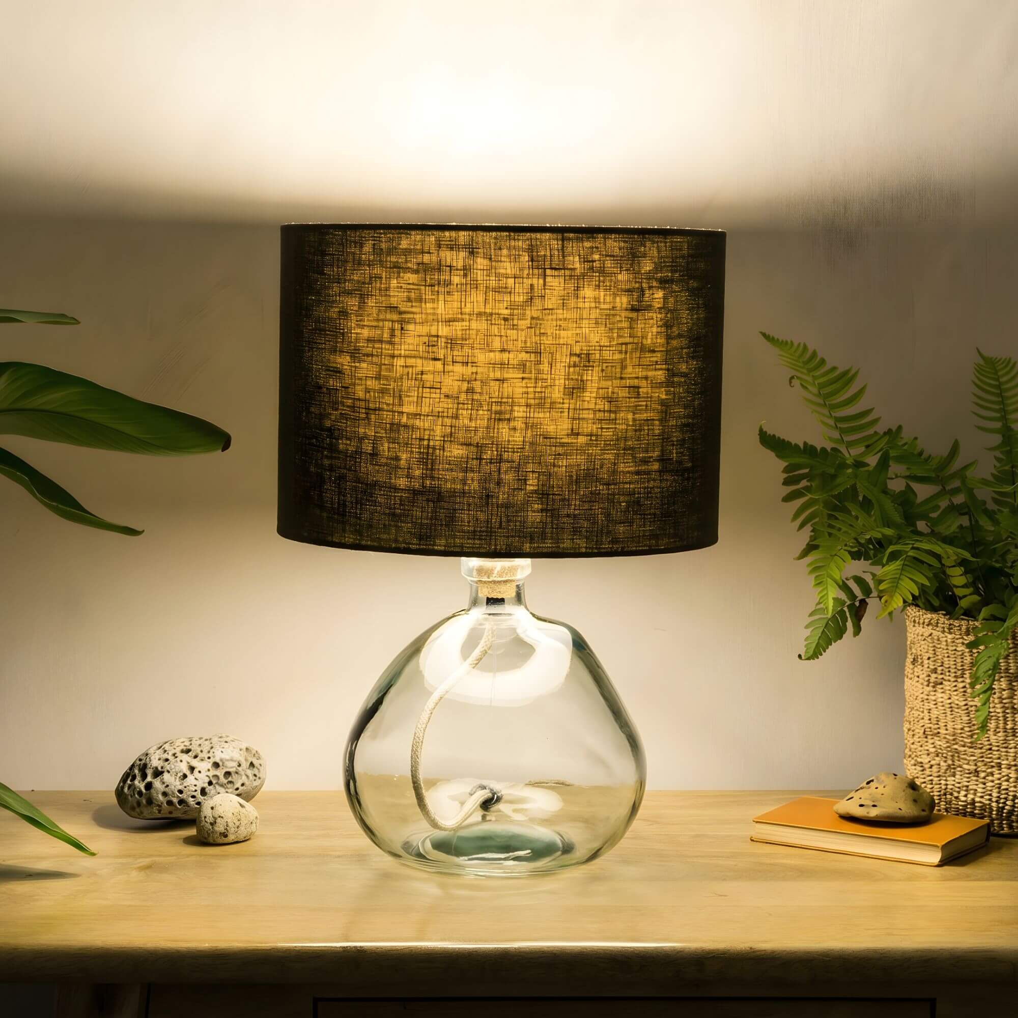 Black Linen Lampshade