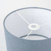 Blue Grey Linen Lampshade