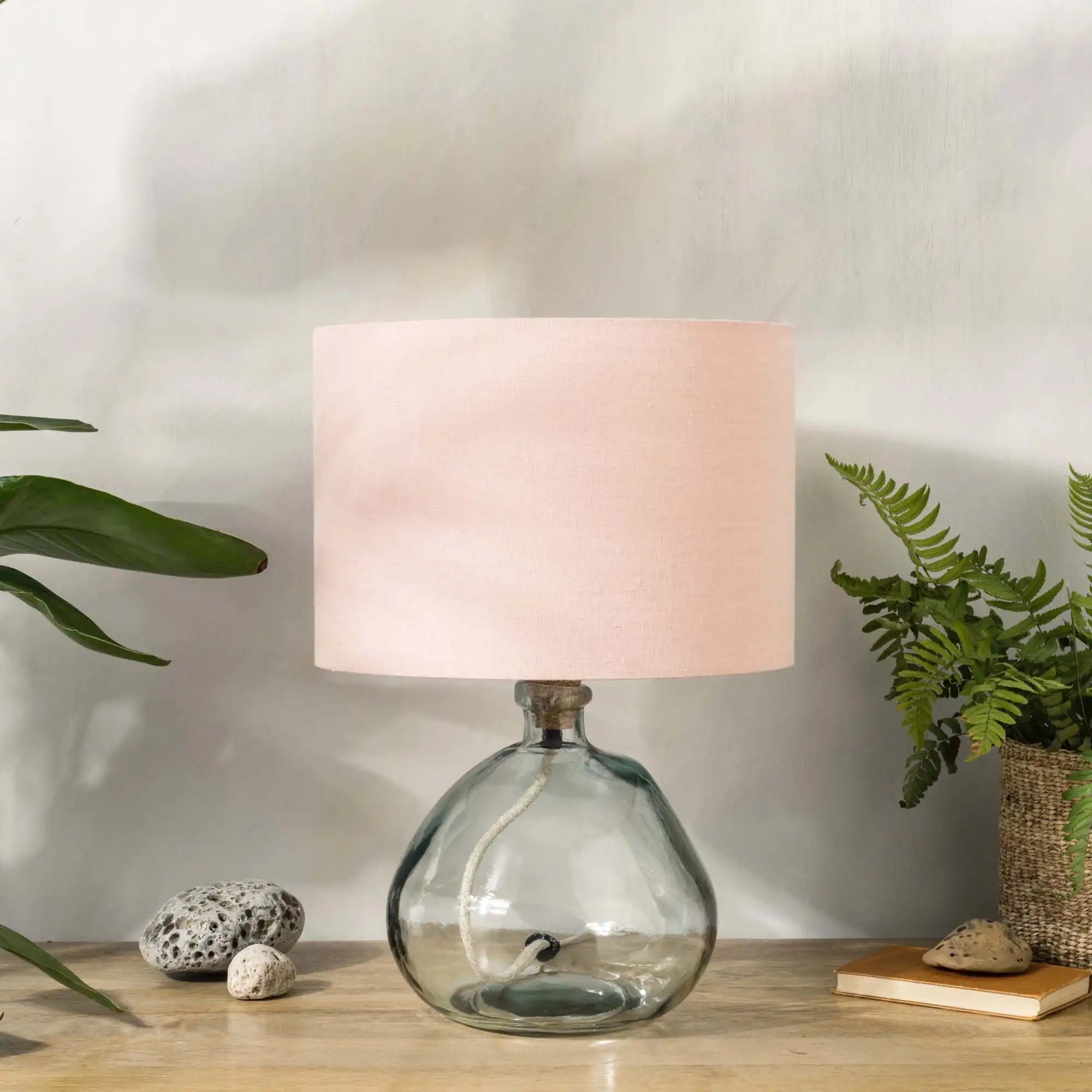 Blush Pink Linen Lampshade