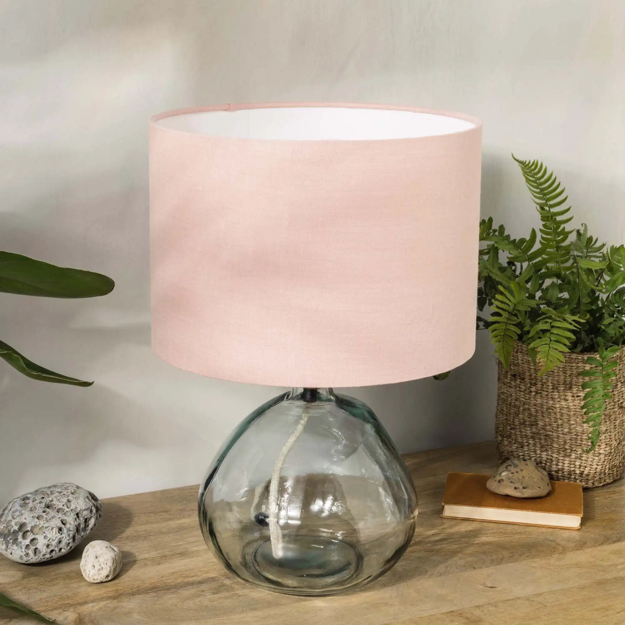 Blush Pink Linen Lampshade