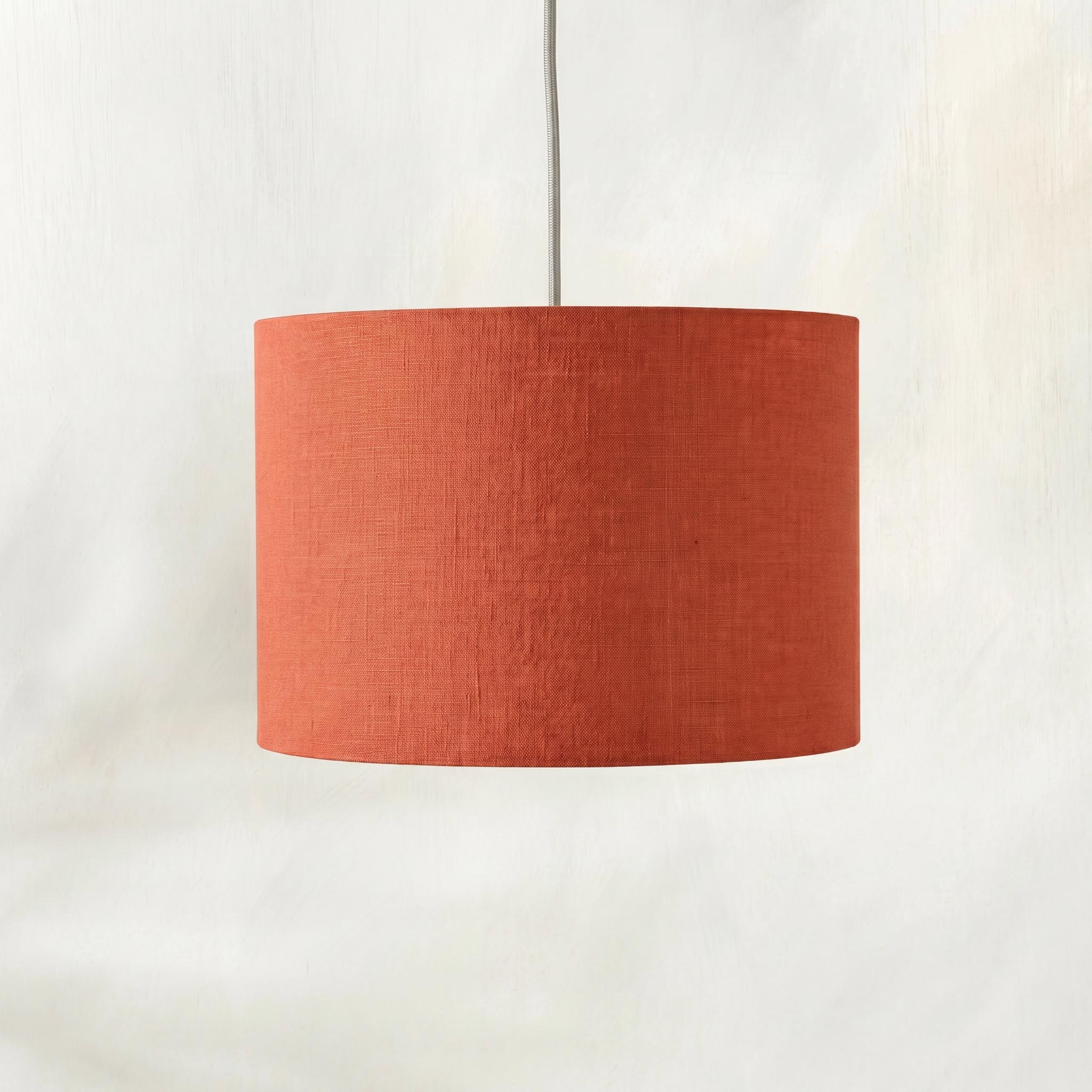 Brick Red Linen Lampshade