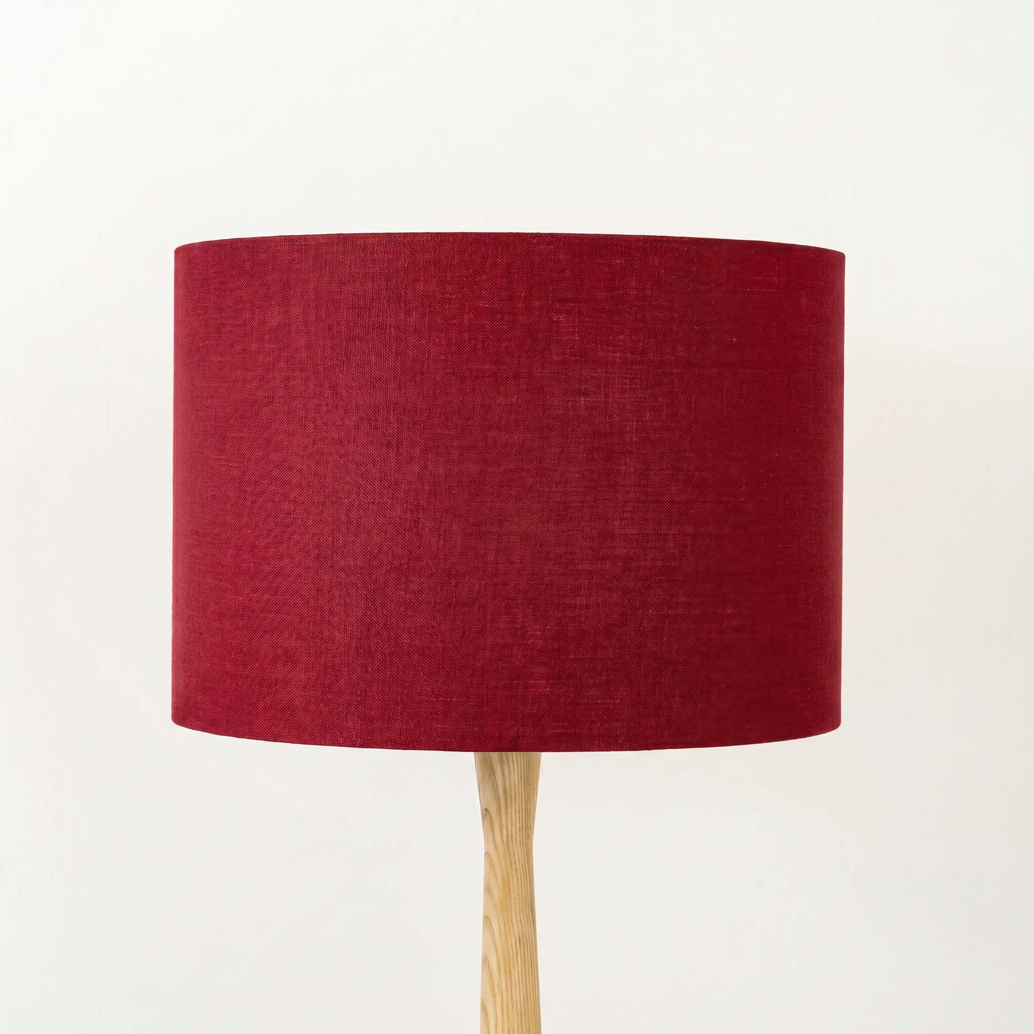 Burgundy Linen Lampshade