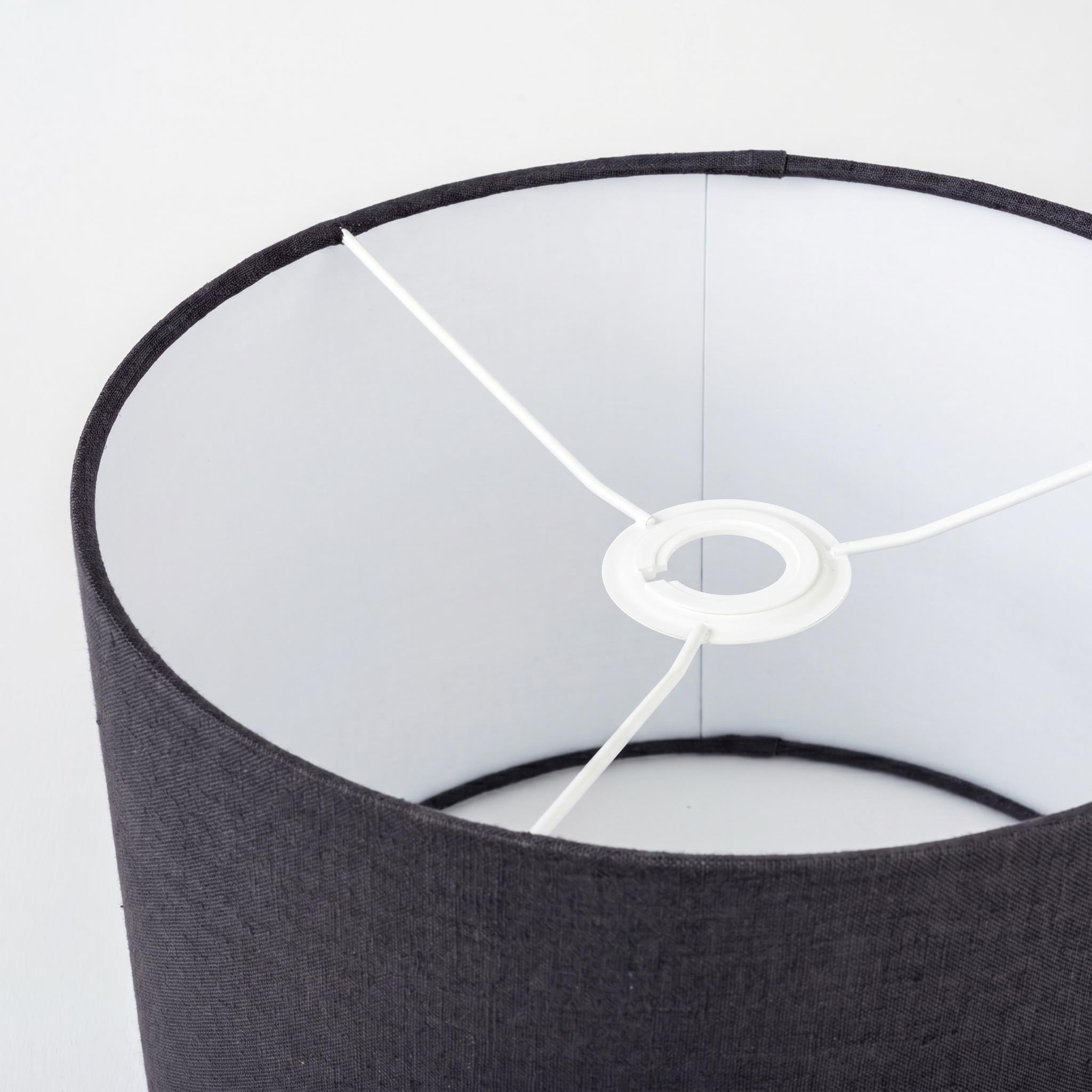 Charcoal Grey Linen Lampshade