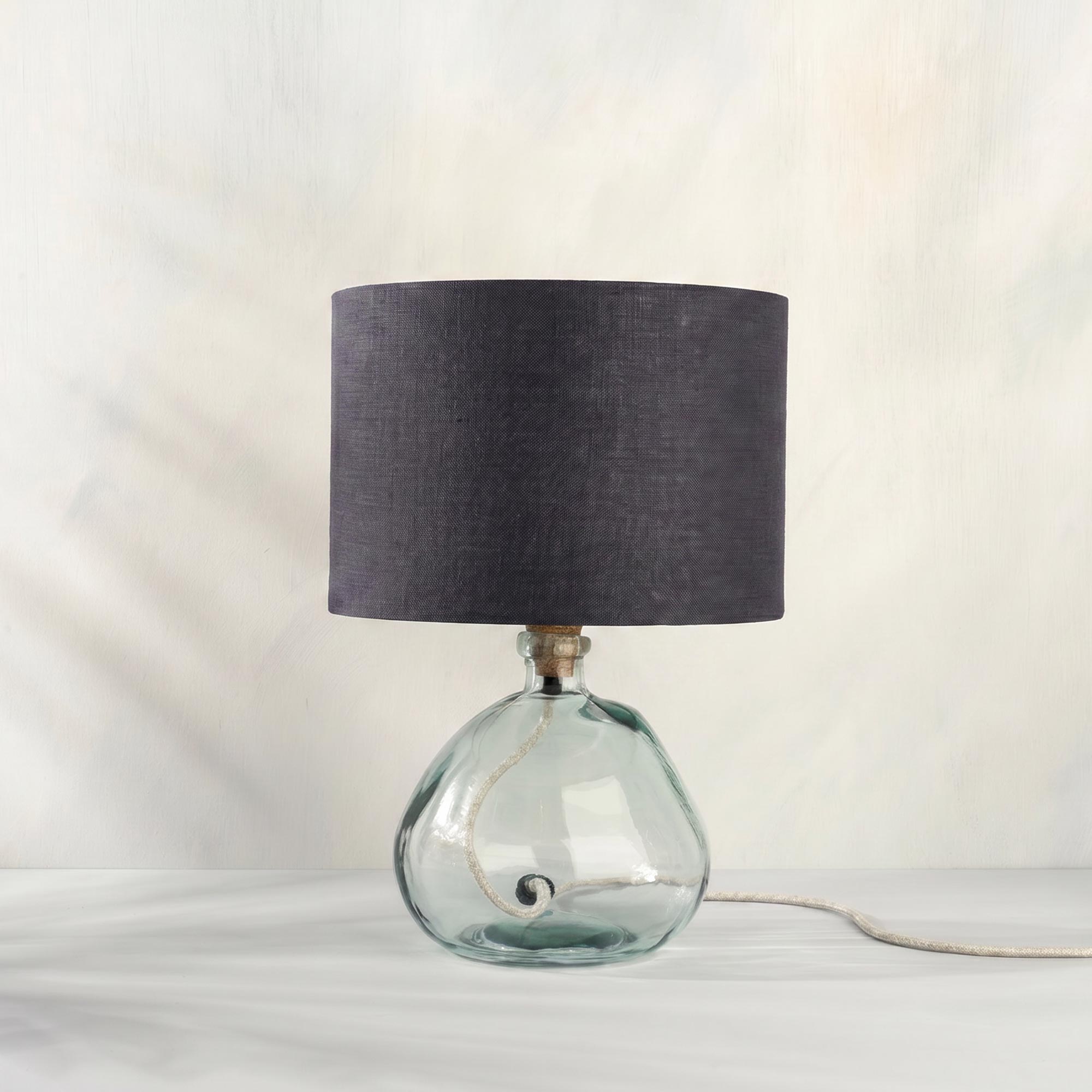 Charcoal Grey Linen Lampshade