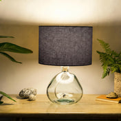 Charcoal Grey Linen Lampshade