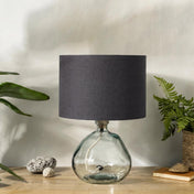 Charcoal Grey Linen Lampshade