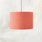 Coral Pink Linen Lampshade