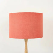Coral Pink Linen Lampshade