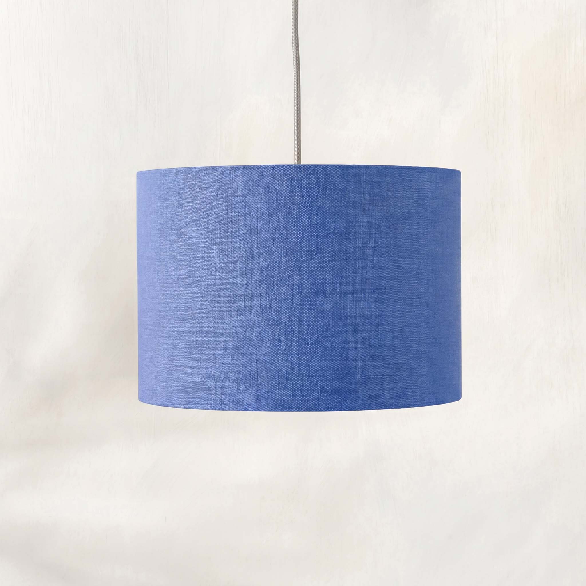 Cornflower Blue Linen Lampshade