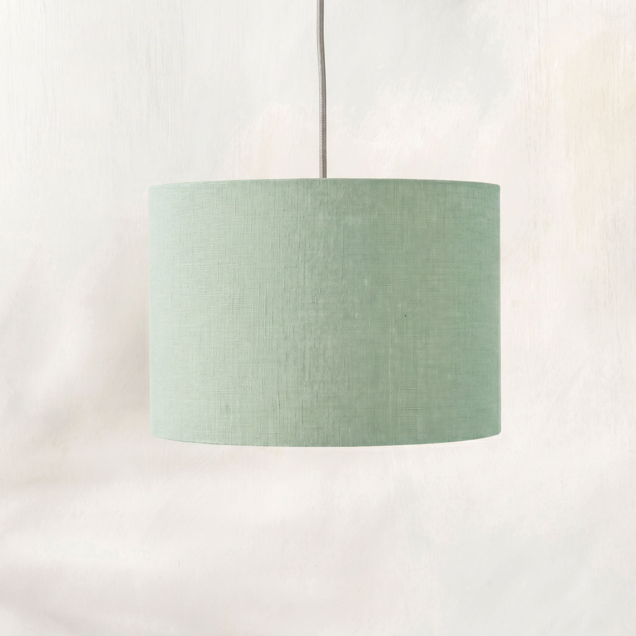 Dark Mint Green Linen Lampshade