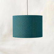 Deep Teal Linen Lampshade
