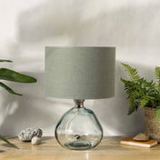 Dusty Sage Green Linen Lampshade