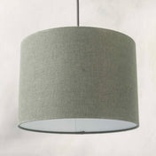 Dusty sage ceiling lampshade in textured linen