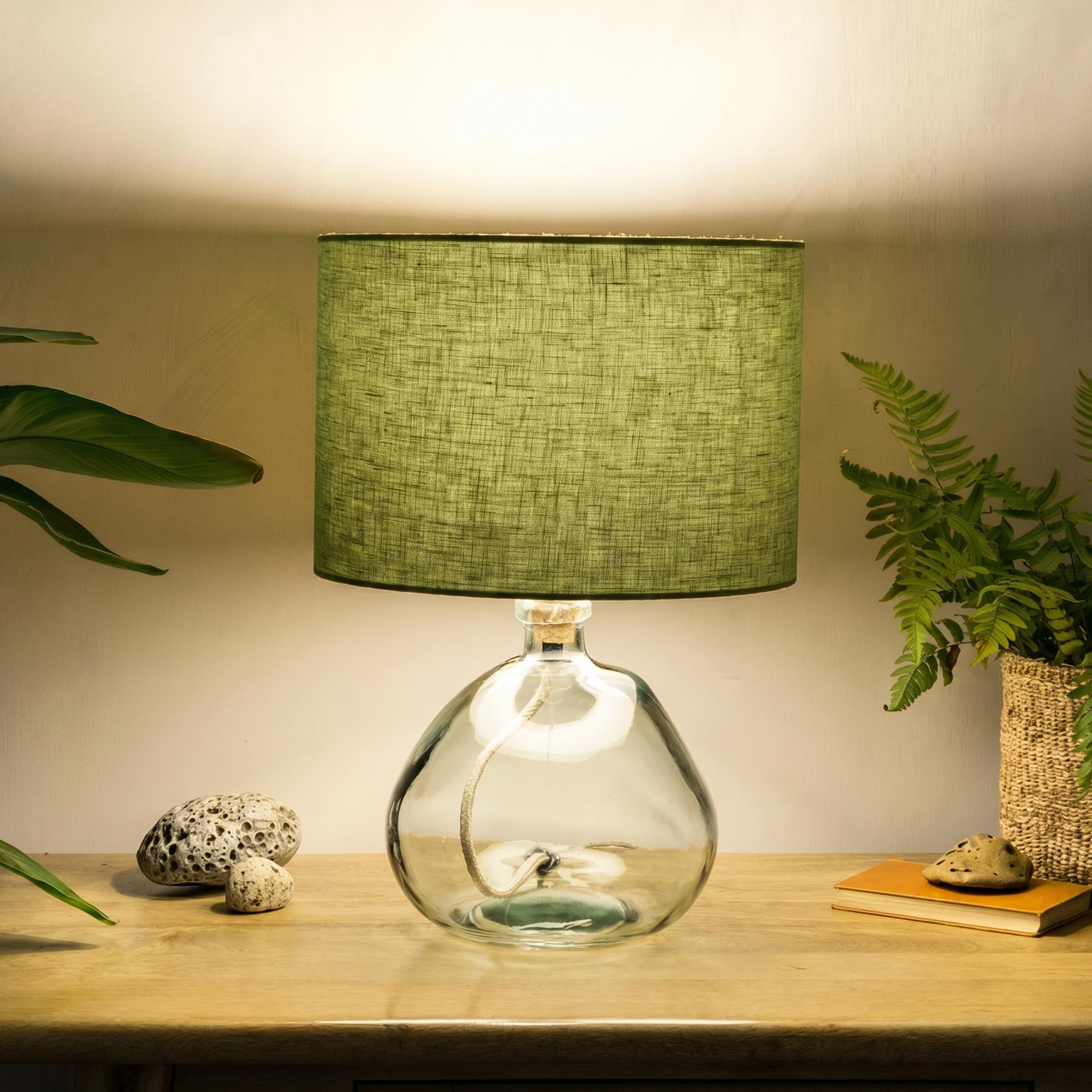 Fern Green Linen Lampshade