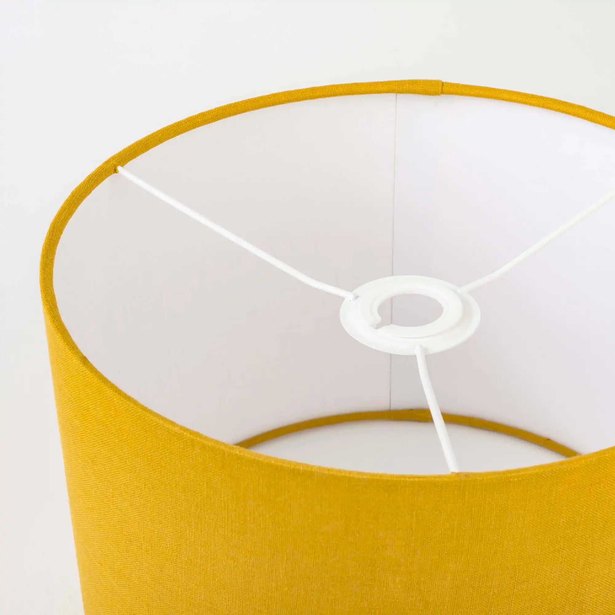 Golden Mustard Yellow Linen Lampshade