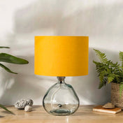 Golden Mustard Yellow Linen Lampshade