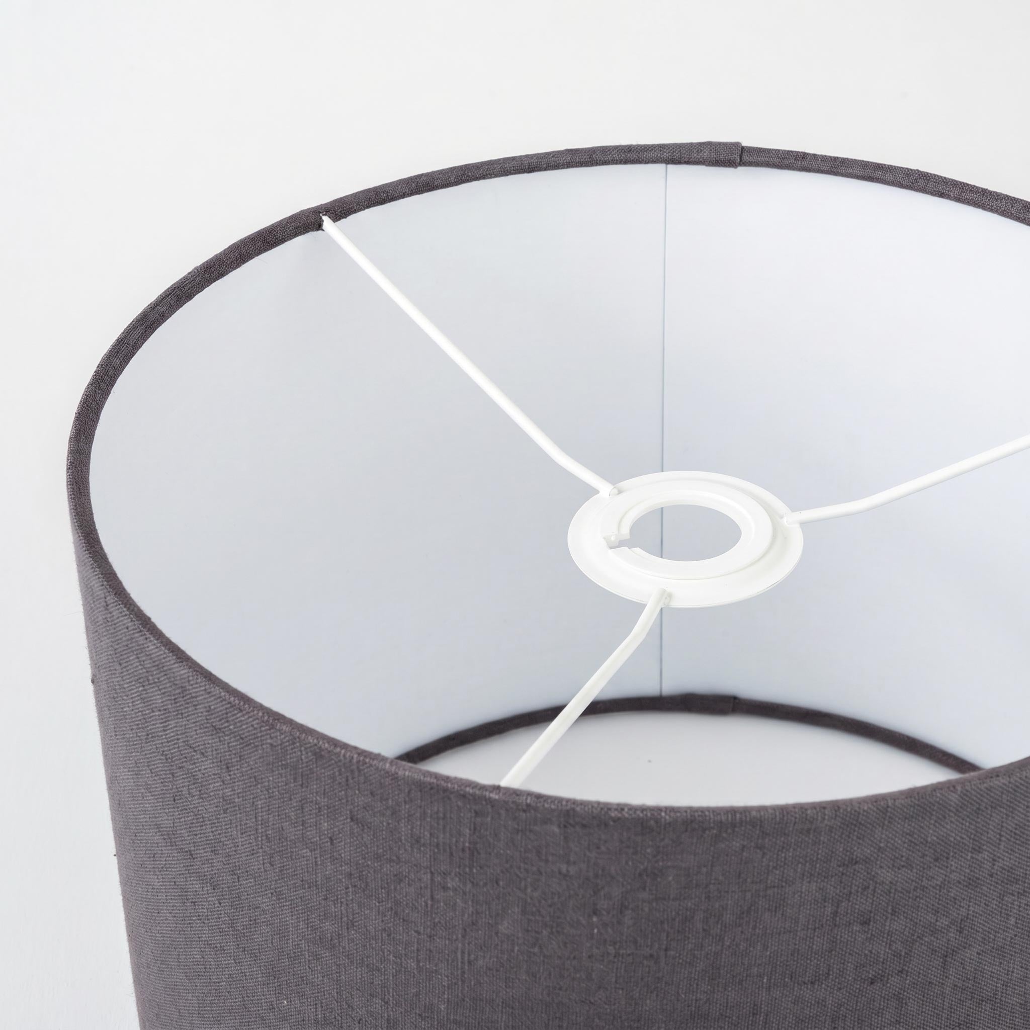 Graphite Grey Linen Lampshade