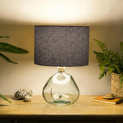 Graphite Grey Linen Lampshade