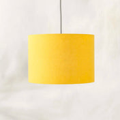 Honey yellow ceiling lampshade made from textured linen 